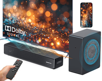2.1 ch Soundbar with subwoofer, Dolby Digital 100W Sound Bars TV Speaker Home...