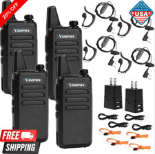 Long Range Walkie Talkie 4 Set 50 Mile Two Way Radio Charge Headset Waterproof