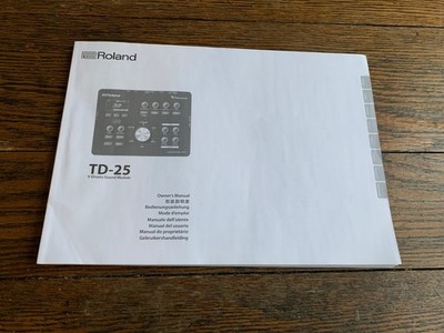 ROLAND TD- 25 V- DRUMS SOUND MODULE MANUAL/ TECHNICAL BOOKLET- MAKE OFFER!