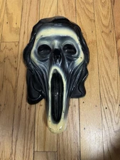 Vtg Halloween 1996 Paper Magic Ghost Face Scream Movie Wall Plaque Art Sound