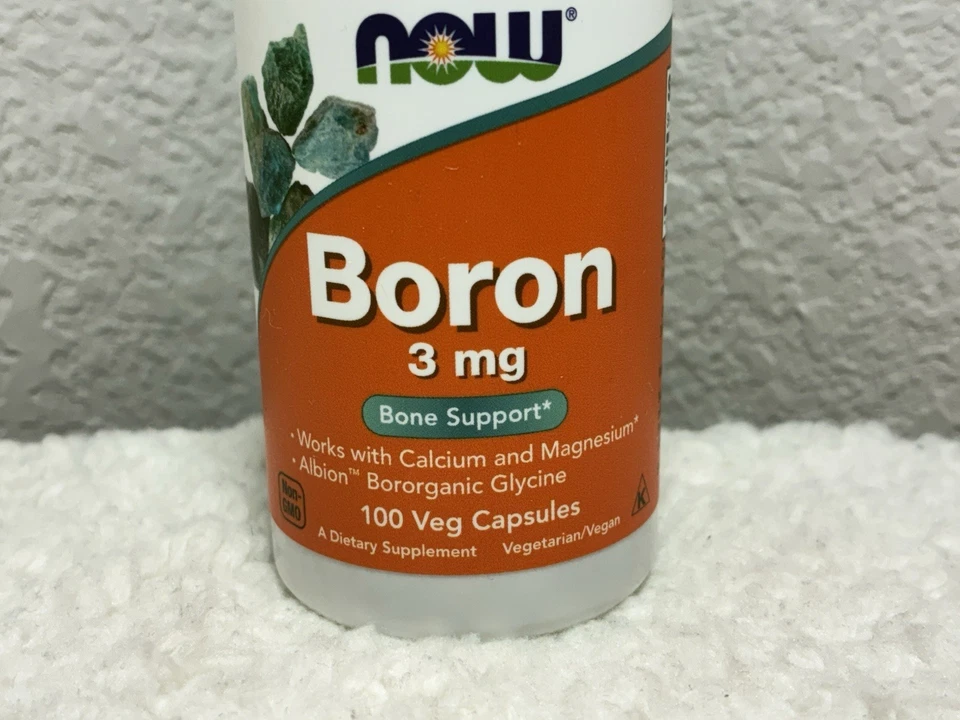 Now Foods Boro 3 mg 100 cápsulas ~ Soporte óseo ~ Exp. 03/2028 ¡ENVÍO GRATUITO! Foto 2 de 4