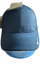 Nike Navy And White Golf Dri-FIT Mesh Swoosh Flex Club Cap S/M