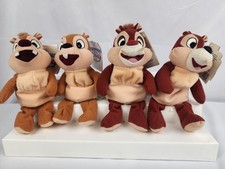 Lot of 4 Disney store plush stuffed bean bag CHIP  DALE toys with tags