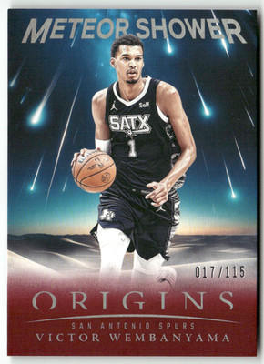 2024-25 Panini Origins NBA No. 16 Victor Wembanyama Meteor Shower 17/115
