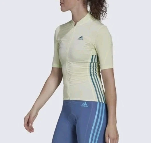Camiseta deportiva de ciclismo Adidas Parley para mujer S verde claro 3 rayas manga corta para bicicleta Foto 2 de 4