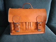 McNeill Handmade Echtleder Aktentasche Tornister Schulranzen 90er Lehrertasche 