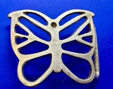 Butterfly Openwork See Through Unique Hippy Vibe Silver Tone Belt Buckle