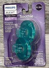 Philips Avent Soothie Pacifier 0-3m Teal/Green - 2 Pack - New  Sealed