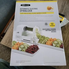BELLA 4-In-1 Automatic Electric Spiralizer & Slicer, Quickly Prep Healthy Veggie