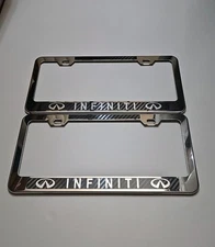2X -Infiniti- Wordmark Black Carbon Fiber License Frame 