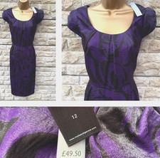 New Tags £49.50 Ladies Per Una Purple Shimmer Fully Lined Party Dress UK 12  🎉
