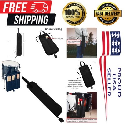 Two-Compartment Drumstick Bag with Comfortable Handle - Perfect for Drummers