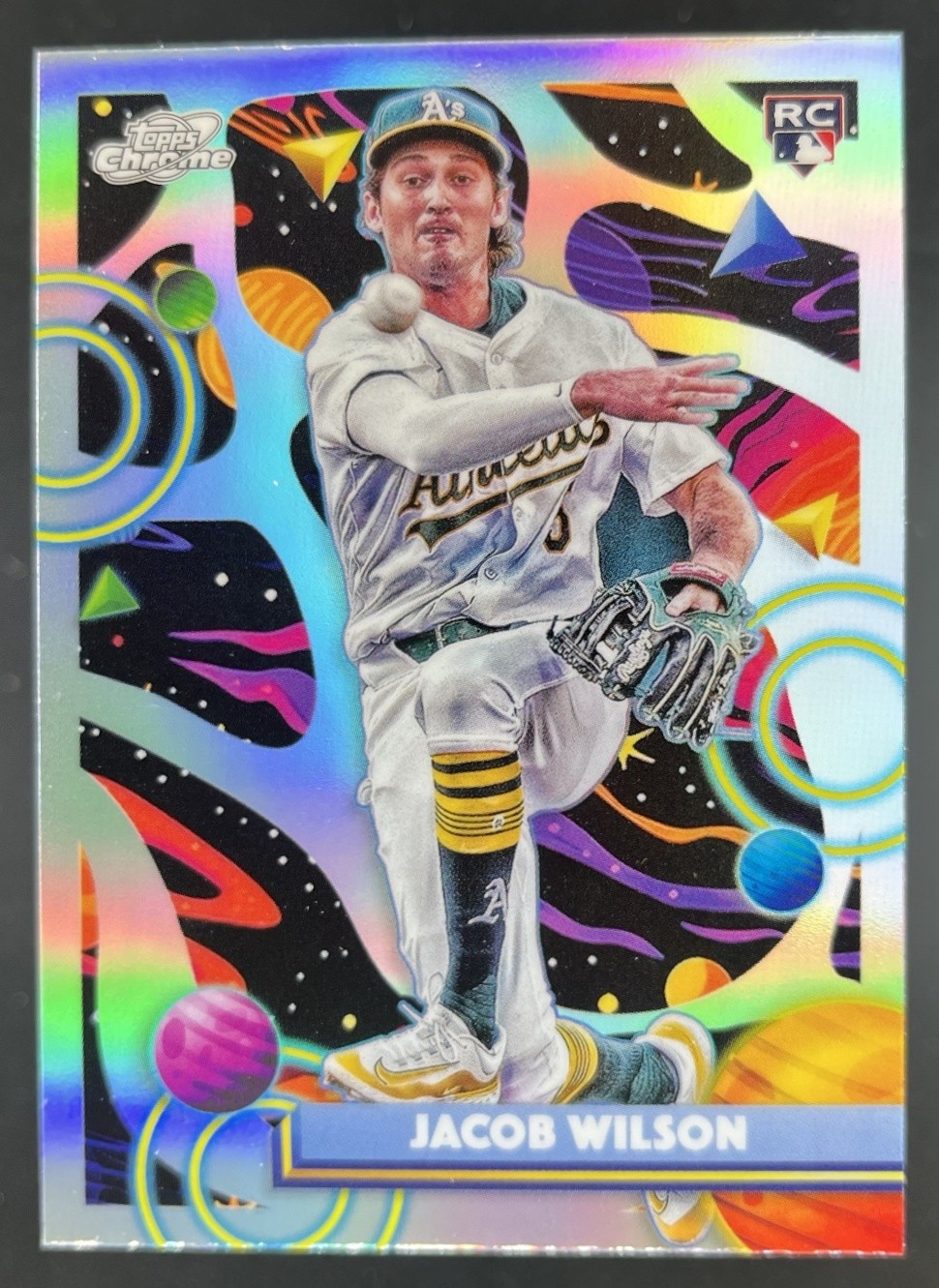2025 Topps Cosmic Chrome Jacob Wilson RC Refractor SP Athletics #139