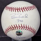 Barry Bonds Signed Batting Title Baseball LE /500 .370 Auto Bonds COA SF Giants