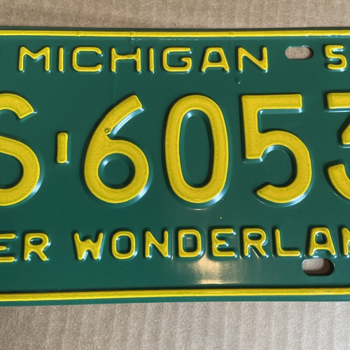 1959 Michigan License Plate Pair Passenger Plates RS6053 NOS - Bild 7 von 13