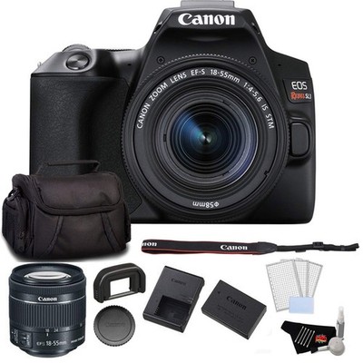 Canon EOS Rebel SL3 DSLR Camera with 18-55mm Lens (Black) Bundle with LCD Screen