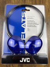 NEW SEALED JVC HA-S160-A Flats Foldable Headband Stereo Headphones Blue