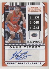 2020 Contenders Draft Picks Game Ticket Blue 81/99 Kerry Blackshear Jr Auto 06y2