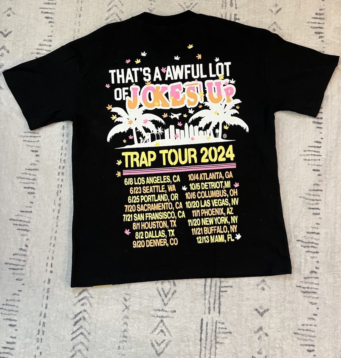 THAT'S A AWFUL LOT OF COUGH SYRUP Desto Dubb デスト ダブ tシャツ 半袖 サイズL ブルー レッド 美品 中古 010613 Desto Dubb 