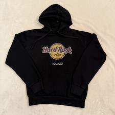 Hard Rock Cafe Iguazu Argentina Hooded sweatshirt Black UNISEX Mens Size M