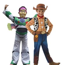 Kids Cowboy Costume Jumpsuit Woody Style Cartoon Anime Cosplay Outfit