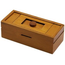 Puzzle Gift Case Box with Secret Compartments Wooden Money Box to Challenge Puz