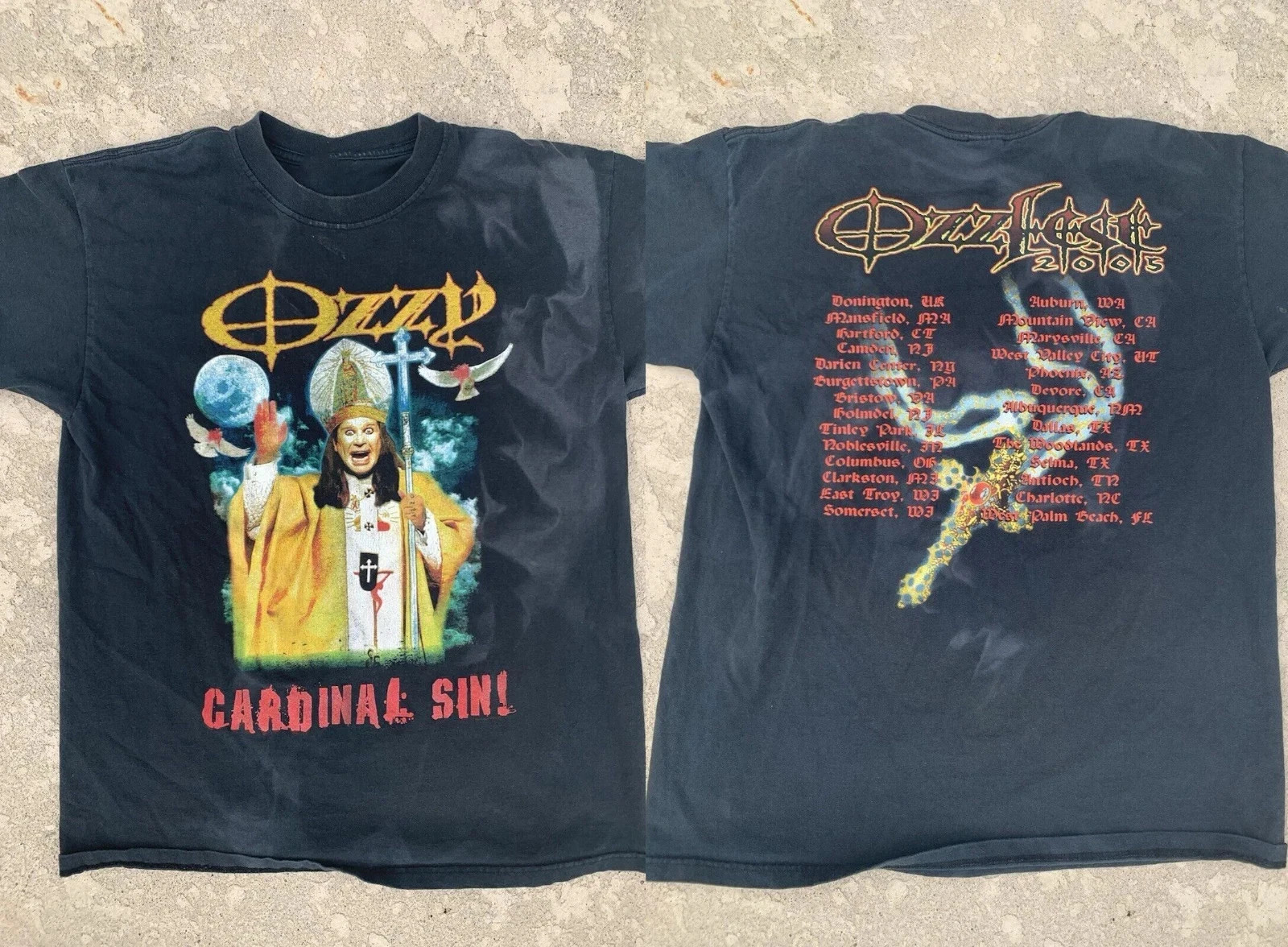 ozzfest 2005 Ozzy Osborne Cardinal Sin T-shirt Unisex Cotton Tee S-5XL