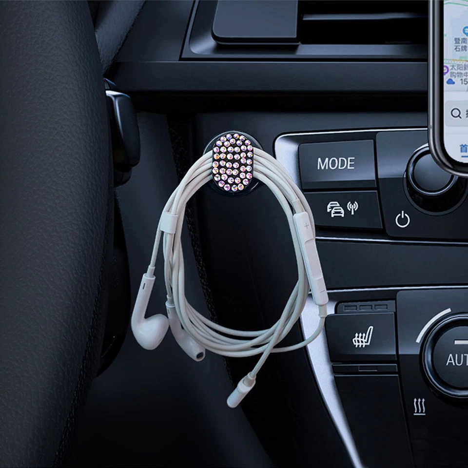 4x Gancho Interior Coche Colgador de Cable Organizador Gafas de Sol Soporte Clip Accesorios Foto 3 de 4