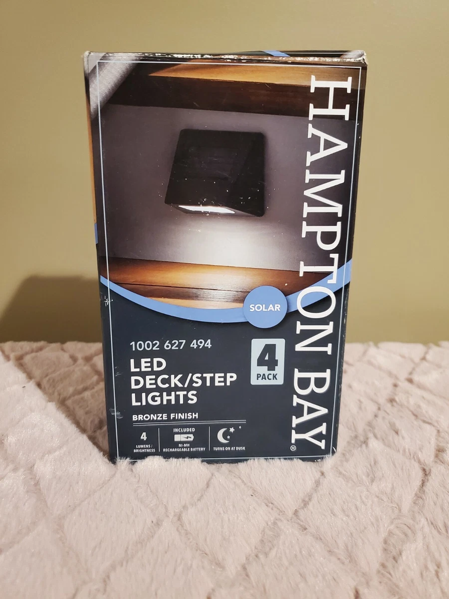 Hampton Bay Solar Bronze Integrated LED Downcast Deck Lights 4