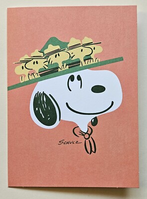 Happy St Patrick's Day. Peanuts ''Snoopy & Woodstock'' Greet Card (+ Envel 3.5x5'')