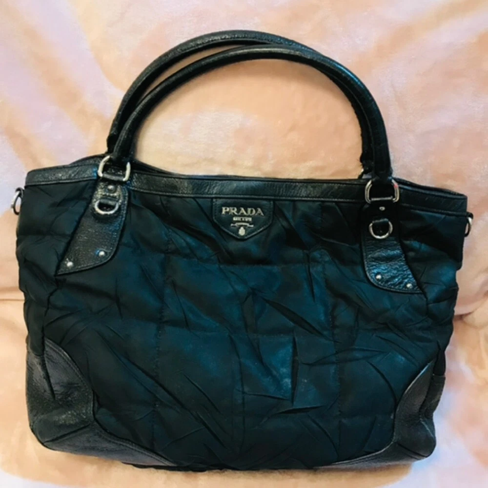 Authentic Prada Nylon Shoulder Tote