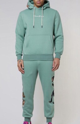 Criminal Damage Mens Tiger Tracksuit Alpine Frost Size Large UK