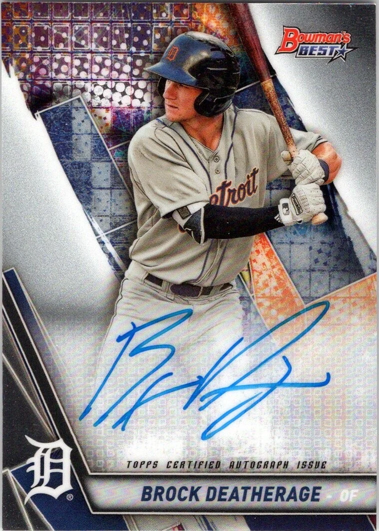 その他 Brock Deatherage Bowman Chrome Rc Auto 2019 Bowman Chrome Orange Brock Deatherage Autograph RC 18/25 BGS