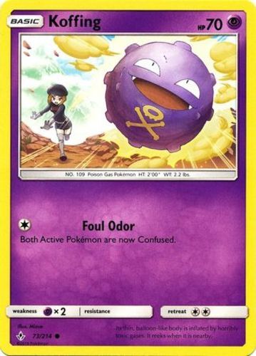 Koffing - 73/214 - Common Pokemon NM-Mint Unbroken Bonds