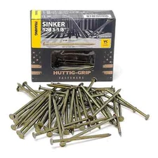 Huttig Grip 12d Framing Sinker Nail 3-1/8in HGN12CSKR1 Vinyl Coated 1lb 76 Nails