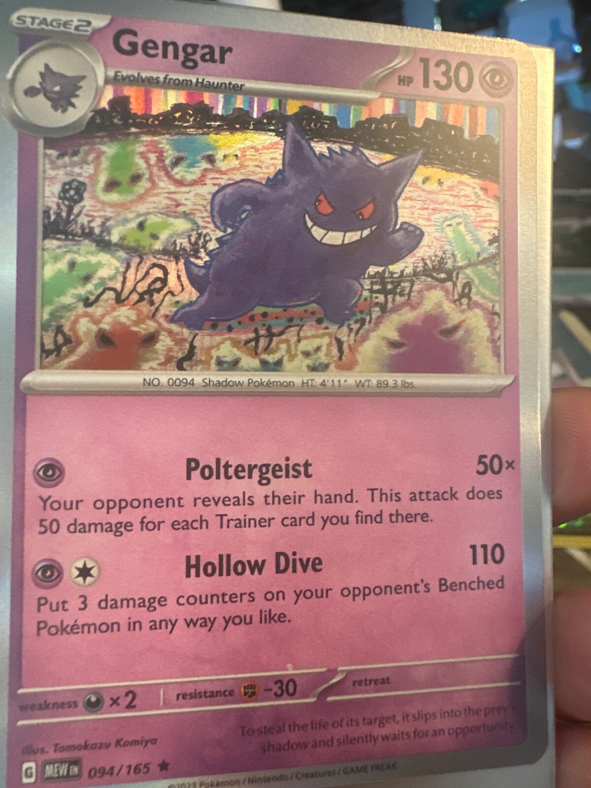 2023 Near Mint Pokemon Gengar 094/165 Reverse Scarlet Violet 151 MEWen English