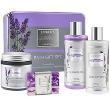 Jasmine Lavender Bath and Body Spa Gift Set with Mud Mask