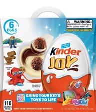 Kinder Joy Eggs, Treat Plus Toy, Great for Easter Egg Hunts, 4.2 oz, 6 Count.