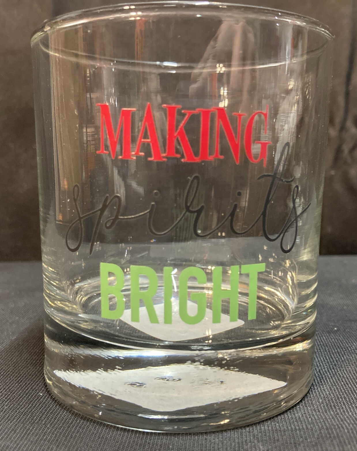 Making Spirits Bright Whiskey Glass 10.5oz
