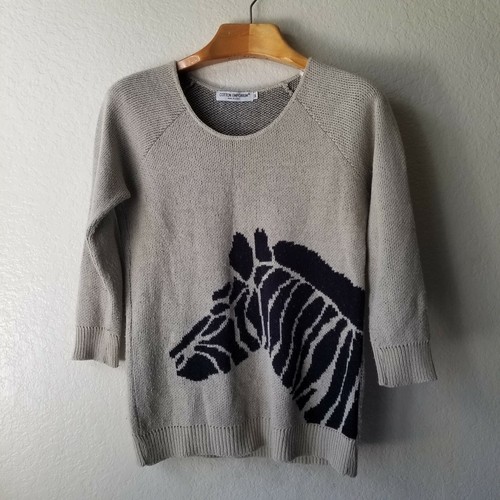 Women's Cotton Emporium Beige Zebra 