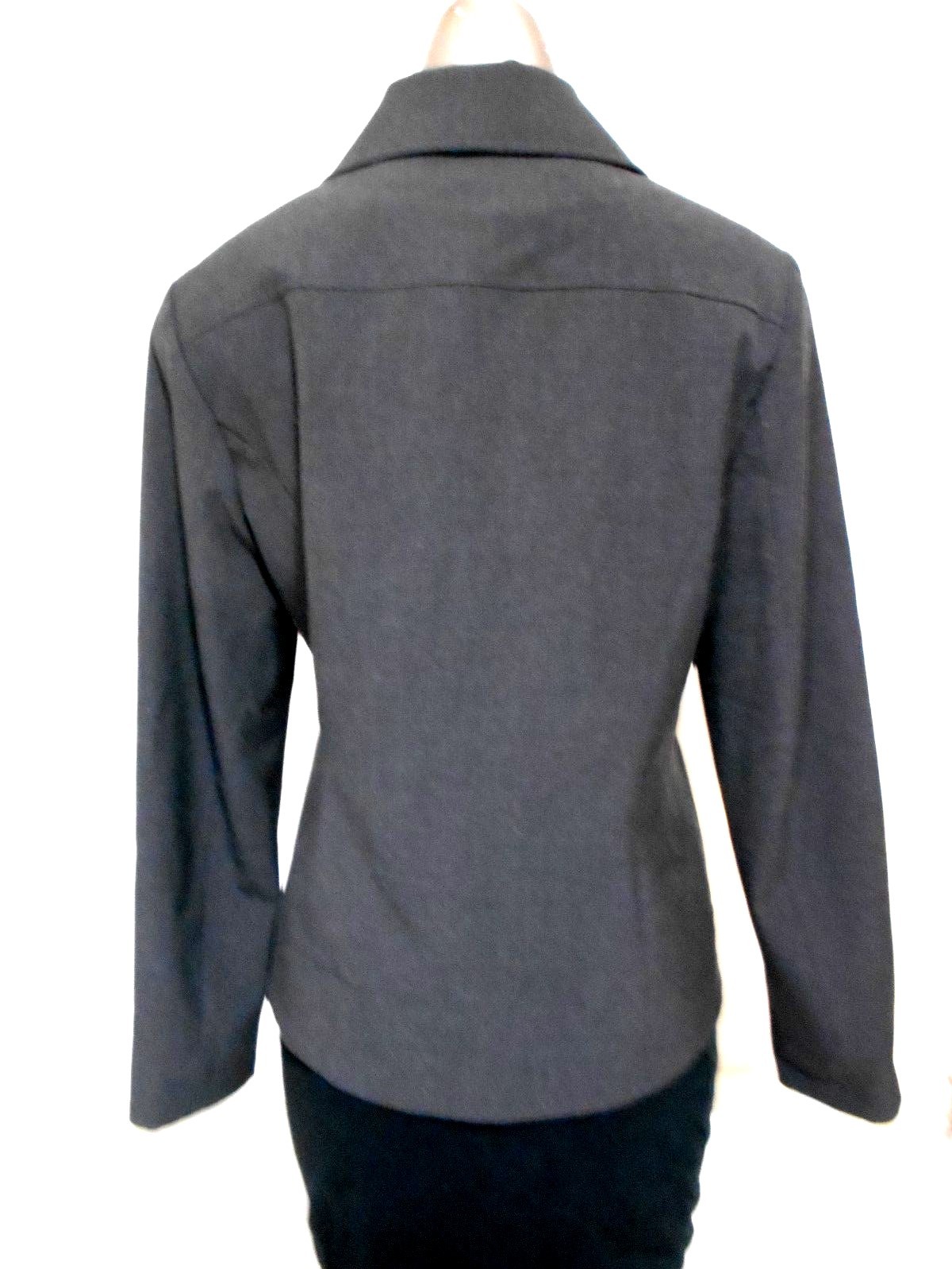 Chico's  Dark Gray 4 Button Fall Winter Career Bl… - image 6