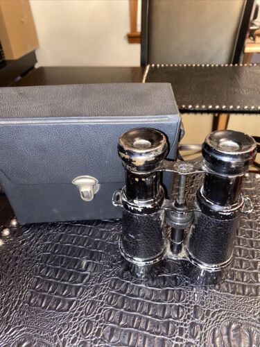 Air Guide Vintage Military Binoculars With A Case - Afbeelding 1 van 12