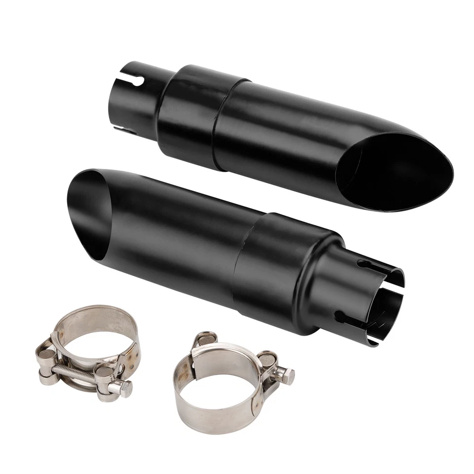 2 tubos de escape antideslizantes para Harley Davidson Iron 883 2014-2020 negros Foto 2 de 4