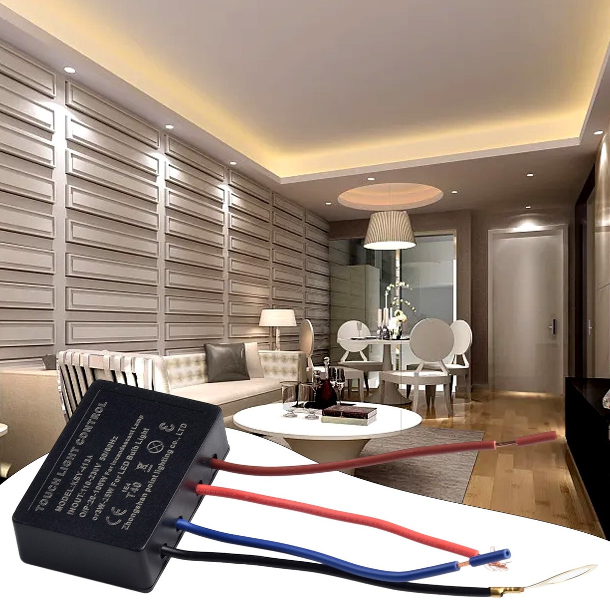 Barabesty Touch Lamp Schakelaar,Touch Lamp Control Module voor Dimbare LED, Lampen,Lampschakelaar Vervangingskit Bedrading Barabesty Touch Lamp Schakelaar,Touch Lamp Control Module voor Dimbare LED, Lampen,Lampschakelaar Vervangingskit Bedrading