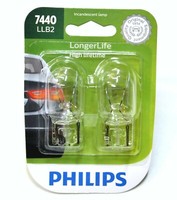 Philips Longerlife 7440 25W Zwei GlüHbirnen Hinter Blinklicht Licht Ersatz Orig.
