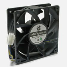 60-Lot TKFAN ULTRA HIGH SPEED FANS 12V 120x38mm 285CFM 3-PIN PWM MINER SERVER