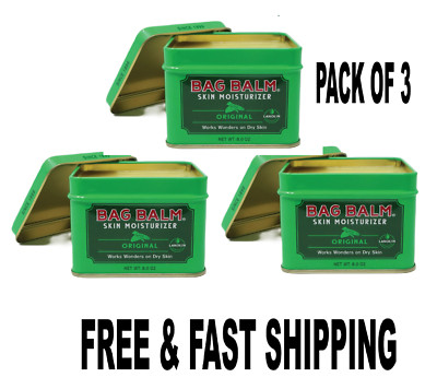 Vermont s Original Bag Balm, Skin Moisturizer for Dry Skin, 8oz Tin pack of 3
