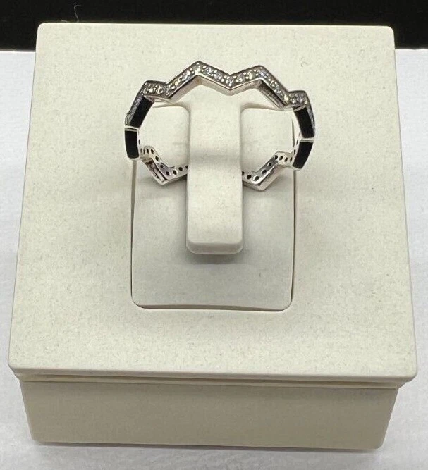 NEW Authentic Pandora Shimmering Zigzag Ring 197751CZ Multiple