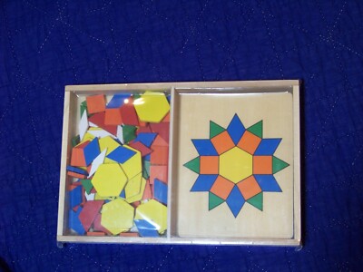 Melissa & Doug Pattern Blocks and Boards Set - New - LILAH Engraved on Side