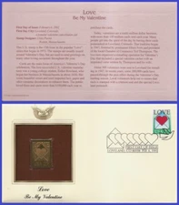 USA1 #2618 U/A GOLDEN REPLICA FDC   Love Envelope